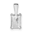 14k White Gold 3/4 carat Lab Grown Diamond VS/SI+ G+ Radiant Complete Four Prong Pendant - Birthstone Company