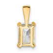 14k 3/4 carat Lab Grown Diamond VS+ F+ Radiant Complete Four Prong Pendant - Birthstone Company