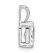 14k White Gold 1 carat Certified Lab Grown Diamond VS/SI+ G+ Radiant Complete Four Prong Pendant - Birthstone Company