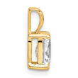 14k 1 carat Lab Grown Diamond VS+ F+ Radiant Complete Four Prong Pendant - Birthstone Company