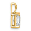 14k 1 1/2 carat Lab Grown Diamond VS/SI+ G+ Radiant Complete Four Prong Pendant - Birthstone Company