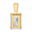 14k 1 1/2 carat Certified Lab Grown Diamond VS/SI+ G+ Radiant Complete Four Prong Pendant - Birthstone Company