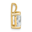 14k 2 carat Certified Lab Grown Diamond VS/SI+ G+ Radiant Complete Four Prong Pendant - Birthstone Company