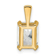 14k 2 carat Certified Lab Grown Diamond VS/SI+ G+ Radiant Complete Four Prong Pendant - Birthstone Company