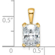 14k 2 carat Certified Lab Grown Diamond VS/SI+ G+ Radiant Complete Four Prong Pendant - Birthstone Company