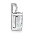 14k White Gold 2 1/2 carat Lab Grown Diamond VS+ F+ Radiant Complete Four Prong Pendant - Birthstone Company