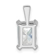 14k White Gold 2 1/2 carat Certified Lab Grown Diamond VS/SI+ G+ Radiant Complete Four Prong Pendant - Birthstone Company