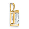 14k 2 1/2 carat Lab Grown Diamond VS+ F+ Radiant Complete Four Prong Pendant - Birthstone Company