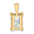 14k 2 1/2 carat Lab Grown Diamond VS+ F+ Radiant Complete Four Prong Pendant - Birthstone Company