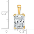 14k 2 1/2 carat Lab Grown Diamond VS/SI+ G+ Radiant Complete Four Prong Pendant - Birthstone Company