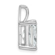14k White Gold 4 carat Lab Grown Diamond VS/SI+ G+ Radiant Complete Four Prong Pendant - Birthstone Company