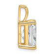 14k 4 carat Lab Grown Diamond VS/SI+ G+ Radiant Complete Four Prong Pendant - Birthstone Company