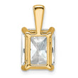 14k 4 carat Lab Grown Diamond VS/SI+ G+ Radiant Complete Four Prong Pendant - Birthstone Company