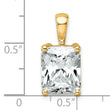 14k 4 carat Lab Grown Diamond VS/SI+ G+ Radiant Complete Four Prong Pendant - Birthstone Company