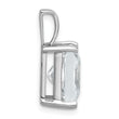 14k White Gold 5 carat Lab Grown Diamond VS/SI+ G+ Radiant Complete Four Prong Pendant - Birthstone Company