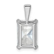 14k White Gold 5 carat Lab Grown Diamond VS/SI+ G+ Radiant Complete Four Prong Pendant - Birthstone Company
