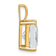 14k 5 carat Lab Grown Diamond VS/SI+ G+ Radiant Complete Four Prong Pendant - Birthstone Company
