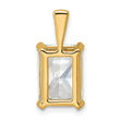14k 5 carat Lab Grown Diamond VS+ F+ Radiant Complete Four Prong Pendant - Birthstone Company