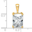 14k 5 carat Certified Lab Grown Diamond VS/SI+ G+ Radiant Complete Four Prong Pendant - Birthstone Company