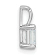 14k White Gold 1/2 carat Lab Grown Diamond VS+ F+ Emerald Complete Four Prong Pendant - Birthstone Company