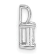 14k White Gold 3/4 carat Lab Grown Diamond VS+ F+ Emerald Complete Four Prong Pendant - Birthstone Company
