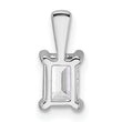 14k White Gold 3/4 carat Lab Grown Diamond VS+ F+ Emerald Complete Four Prong Pendant - Birthstone Company