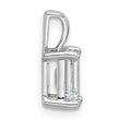 14k White Gold 1 carat Certified Lab Grown Diamond VS/SI+ G+ Emerald Complete Four Prong Pendant - Birthstone Company