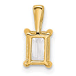 14k 1 carat Lab Grown Diamond VS+ F+ Emerald Complete Four Prong Pendant - Birthstone Company