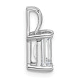 14k White Gold 1 1/2 carat Certified Lab Grown Diamond VS/SI+ G+ Emerald Complete Four Prong Pendant - Birthstone Company