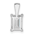 14k White Gold 1 1/2 carat Certified Lab Grown Diamond VS/SI+ G+ Emerald Complete Four Prong Pendant - Birthstone Company
