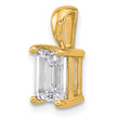 14k 1 1/2 carat Lab Grown Diamond VS/SI+ G+ Emerald Complete Four Prong Pendant - Birthstone Company