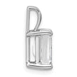14k White Gold 2 carat Lab Grown Diamond VS+ F+ Emerald Complete Four Prong Pendant - Birthstone Company