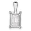 14k White Gold 3 carat Lab Grown Diamond VS/SI+ G+ Emerald Complete Four Prong Pendant - Birthstone Company