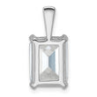 14k White Gold 4 carat Certified Lab Grown Diamond VS+ F+ Emerald Complete Four Prong Pendant - Birthstone Company