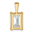 14k 4 carat Lab Grown Diamond VS+ F+ Emerald Complete Four Prong Pendant - Birthstone Company