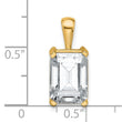 14k 4 carat Lab Grown Diamond VS+ F+ Emerald Complete Four Prong Pendant - Birthstone Company