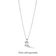 14k White Gold 5 carat Lab Grown Diamond VS+ F+ Emerald Complete Four Prong Pendant - Birthstone Company