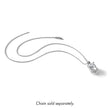 14k White Gold 2 1/2 carat Lab Grown Diamond VS+ F+ Emerald Complete Four Prong Pendant - Birthstone Company