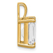 14k 5 carat Lab Grown Diamond VS/SI+ G+ Emerald Complete Four Prong Pendant - Birthstone Company