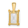 14k 5 carat Lab Grown Diamond VS/SI+ G+ Emerald Complete Four Prong Pendant - Birthstone Company