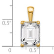 14k 5 carat Lab Grown Diamond VS/SI+ G+ Emerald Complete Four Prong Pendant - Birthstone Company