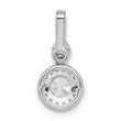 14k White Gold 1 carat Lab Grown Diamond VS/SI+ G+ Round Complete Halo Pendant - Birthstone Company