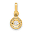 14k 1 carat Lab Grown Diamond VS/SI+ G+ Round Complete Halo Pendant - Birthstone Company