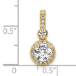 14k 1 carat Lab Grown Diamond VS/SI+ G+ Round Complete Halo Pendant - Birthstone Company