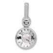 14k White Gold 2 carat Lab Grown Diamond VS+ F+ Round Complete Halo Pendant - Birthstone Company