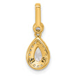 14k 1 carat Lab Grown Diamond VS/SI+ G+ Pear Complete Halo Pendant - Birthstone Company