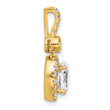 14k 2 carat Lab Grown Diamond VS/SI+ G+ Oval Complete Halo Pendant - Birthstone Company