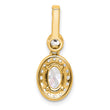 14k 2 carat Lab Grown Diamond VS/SI+ G+ Oval Complete Halo Pendant - Birthstone Company