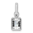 14k White Gold 1 carat Lab Grown Diamond VS+ F+ Radiant Complete Halo Pendant - Birthstone Company