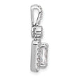 14k White Gold 2 carat Lab Grown Diamond VS+ F+ Radiant Complete Halo Pendant - Birthstone Company